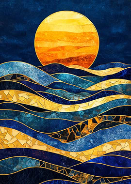 Night Sky Dunes Desert Aura Art