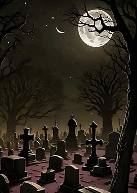 Graveyard Moonlight