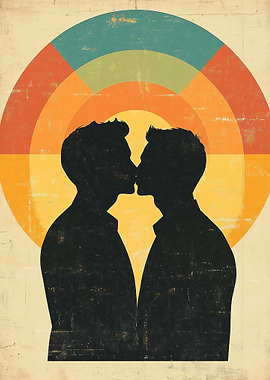 Retro Love Silhouette