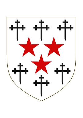 Heraldry Shield with Crosses and Stars