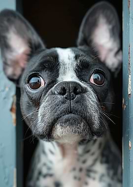 French Bulldog Peeking
