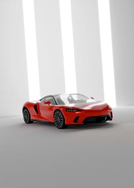 Minimalist Red McLaren GT