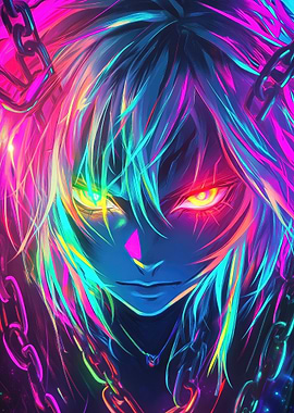Neon Anime Girl