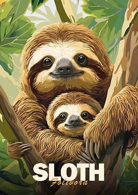 Sloth Mom and Baby