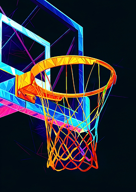 Neon Basketball Hoop