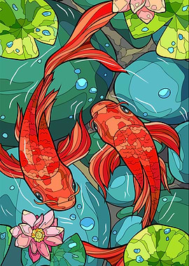 Koi Fish art