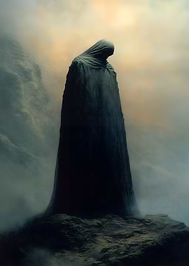 Mysterious Figure in Fog