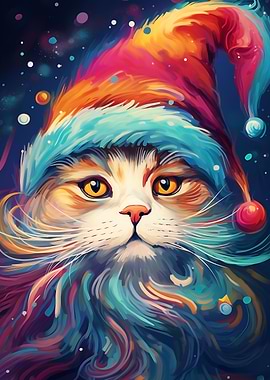 Cat in Santa Hat