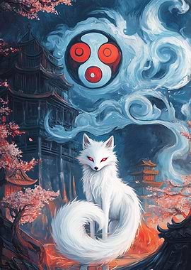 Fox in Japanese Temple