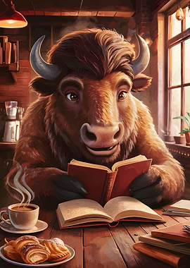 Bull Reading Book