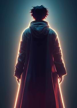 Anime Character in a Long Coat