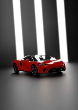 Minimalist Red McLaren GT