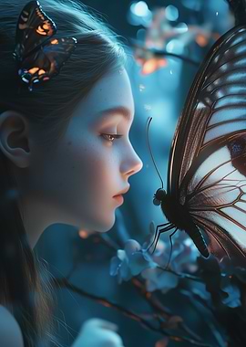 Girl and Butterfly