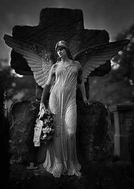 Angel Statue in Cemetery