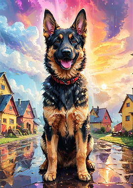 German Shepherd cute dog