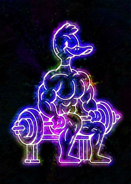 Neon Duck Weightlifting