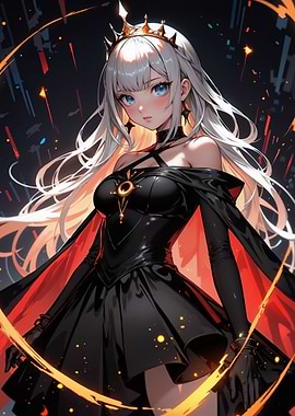 Anime Girl with Crown