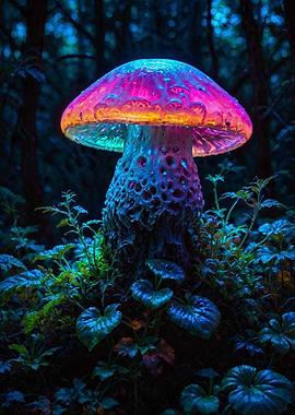 Psychedelic Mushroom Glow