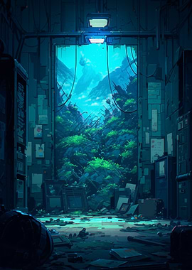 Cyberpunk Jungle Gateway