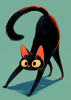 Black Cat Stretching