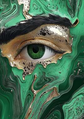 Emerald Eye with Gold