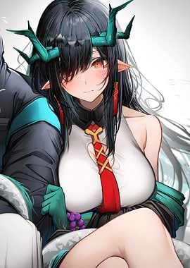 Anime Girl with Horns