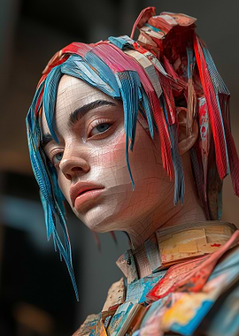 Billie Eilish Paper Sculpture