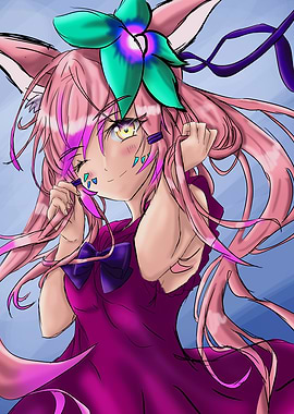 Anime Girl with Pink Hair