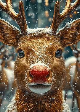 Reindeer with Red Nose