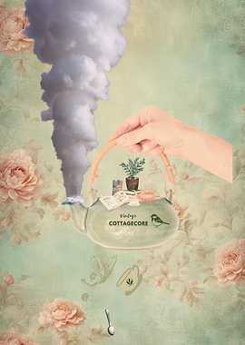 Vintage Cottagecore Teapot