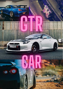 Nissan GTR Car Collage