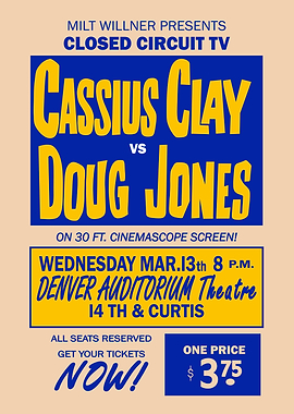 Cassius Clay vs. Doug Jones Fight Poster