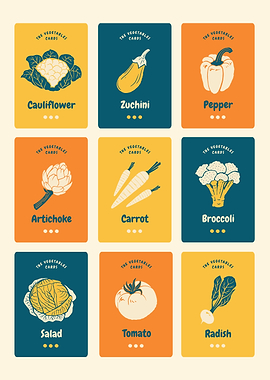Vegetable Cards Set