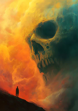 Giant Skull in the Hell's Sky