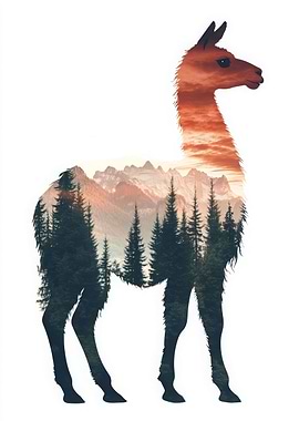 Llama Mountain Sunset