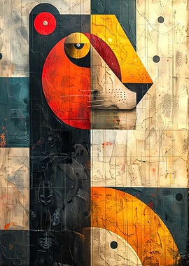 Abstract Geometric Lion