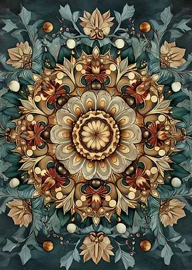Ornate Floral Mandala