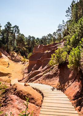 Red Rock Canyon Stairway Ocher Lands Luberon