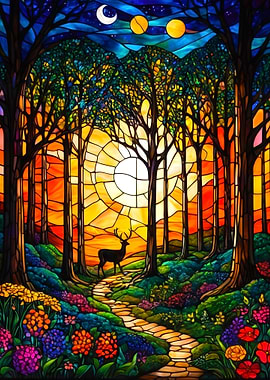 Stained Glass Forest