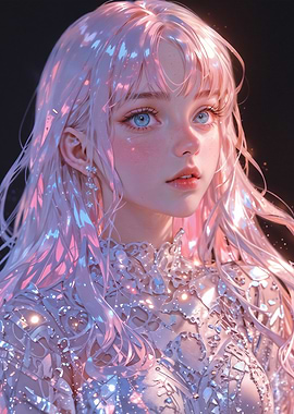 Anime Girl with Pink Hair