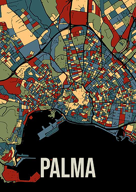 Palma De Mallorca Spain City Map