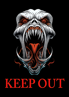 Monster Skull Keep Out