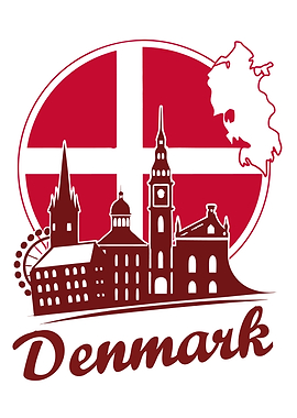 Denmark Cityscape Illustration