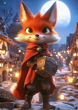 Fox with Treasure Chest
