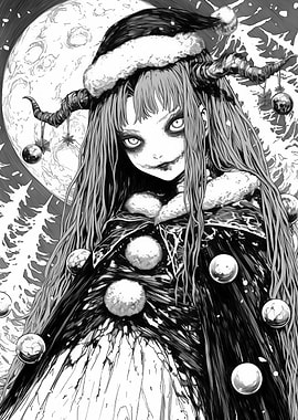 Creepy Christmas Girl
