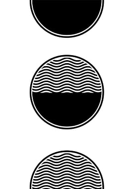 Abstract Black and White Circles