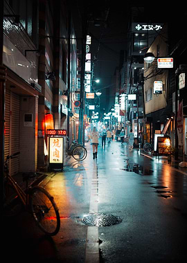 Rainy Night in Tokyo Alley