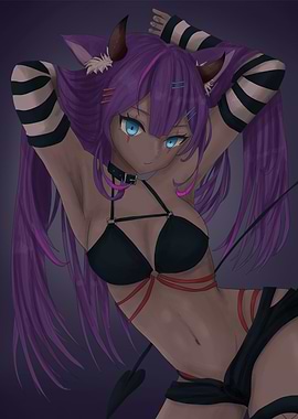 Purple-Haired Demon Girl