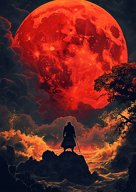 Samurai Under Blood Moon