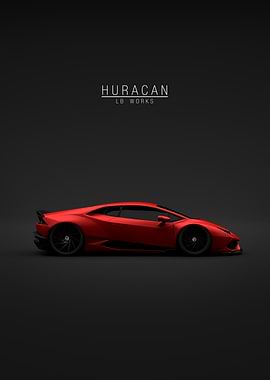 Red Lamborghini Huracan LB Works